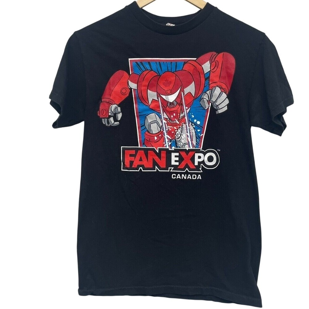 Fan Expo Canada Alstyle Black Graphic Tee Mecha‎ Robot Sci-Fi Mens Small